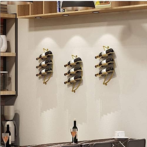 ZJYWMM Wall-Mounted Wine Rack with 3 Bottle Capacity