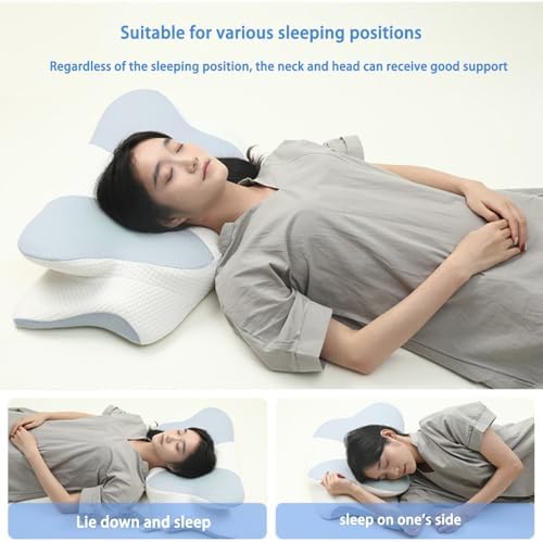 HEYPORK Ergonomic Cervical Neck Pillow with Cooling Memory Foam