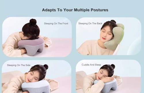 WAHHWF Face Down Pillow with Memory Foam and Removable Cover