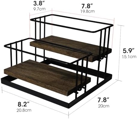 J JACKCUBE DESIGN 2 Tier Syrup Bottle Holder Rack
