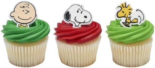 DecoPac Peanuts Characters Cupcake Rings - 24 Pack