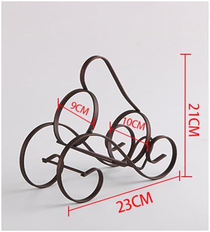 CdyBox Retro S-Shape Wine Bottle Holder Metal Decor