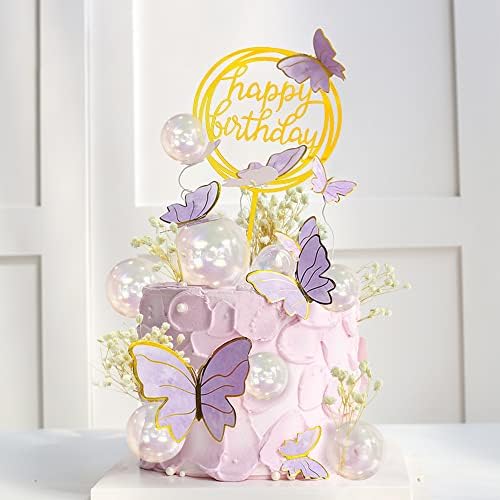 30 PCS Clear Bubble Ball Cake Toppers DIY Set
