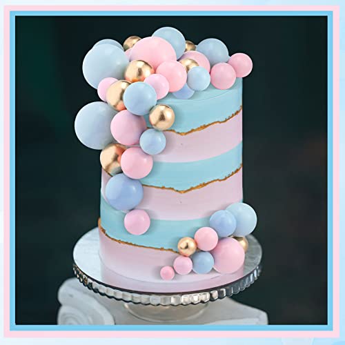 Tondiamo 108 Pcs Foam Ball Cake Toppers for Birthday Wedding Cupcakes