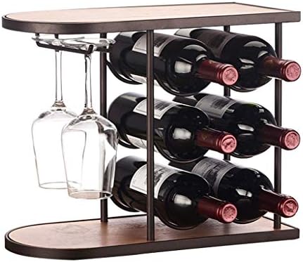 KOHARA Free Standing Wine Rack 6 Bottles 2 Glasses 1