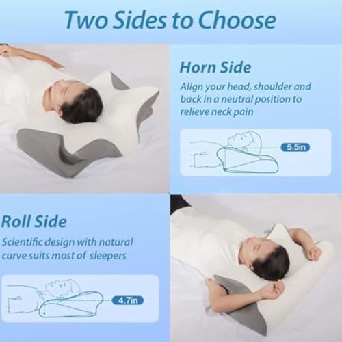 Orthinex Pillow 2025 Upgraded Ergonomic Neck Support Pillow Black