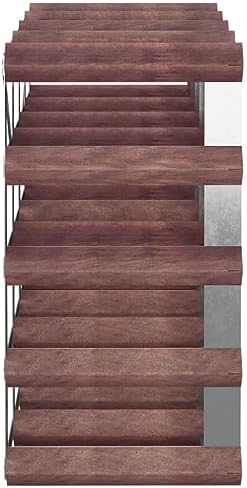 YAFF 20-Bottle Brown Solid Wood Wine Rack