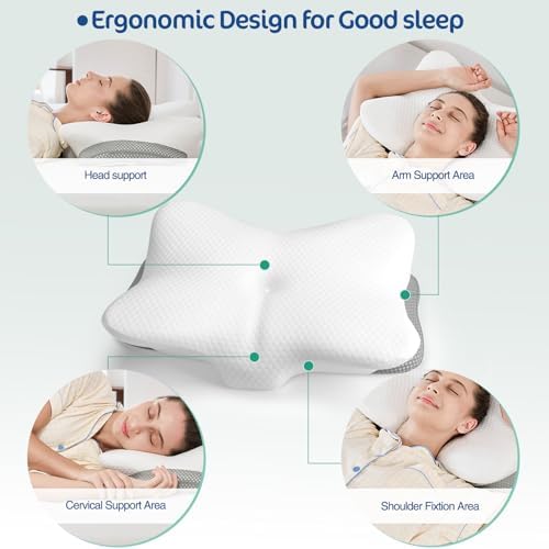 JOYENERGY Ergonomic Cervical Pillow for Neck Pain Relief