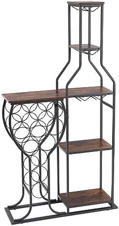 Freestanding Wine Rack 11 Bottles 5 Tier Storage Shelves