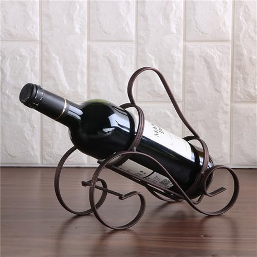 CdyBox Retro S-Shape Wine Bottle Holder Metal Decor