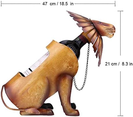 Haofy Lion Shaped Wine Rack Gold Home Decor