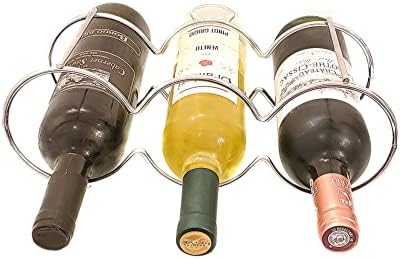 Stackable Wine Rack Bottle Holder in Silver