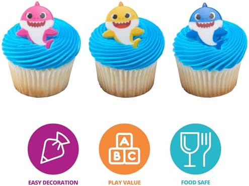 DecoPac Pinkfong Baby Shark 24 Cupcake Toppers 1