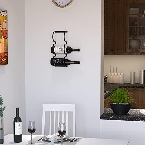 Wallniture Dijon 3-Bottle Wall Mounted Wine Rack