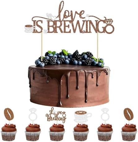 Pretyps 13Pcs Coffee Themed Cake Toppers 1
