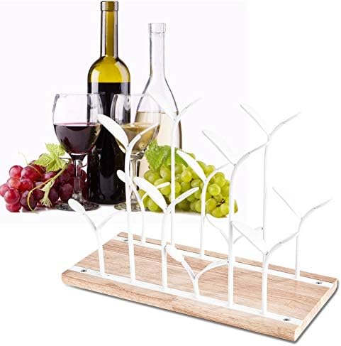 Freestanding Wine Rack for 6 Bottles White Desktop Holder