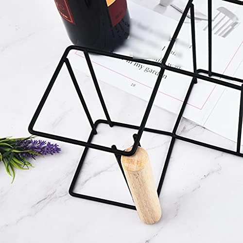 Freestanding Wine Rack for 3 Bottles with Solid Iron Frame