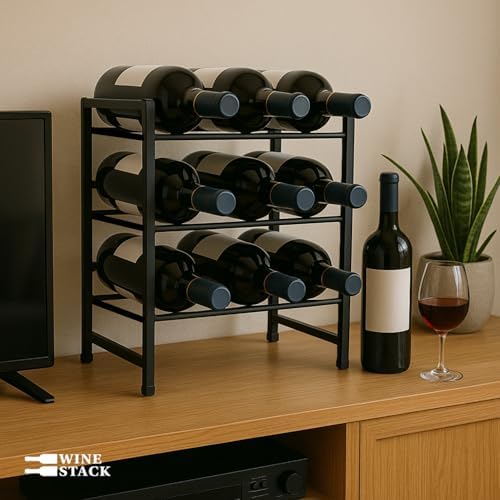 Modern Metal Countertop Wine Rack 1
