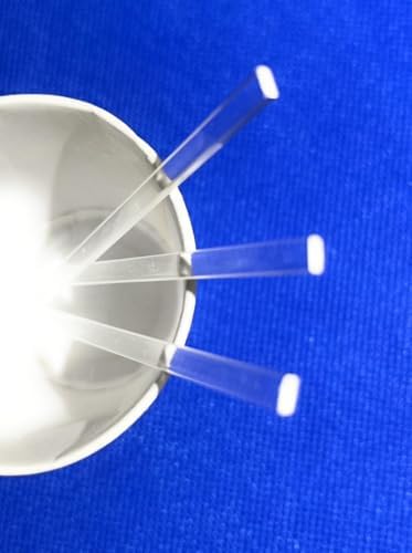 25pcs 8 x 4mm Flat Clear Cake Toppers Sticks