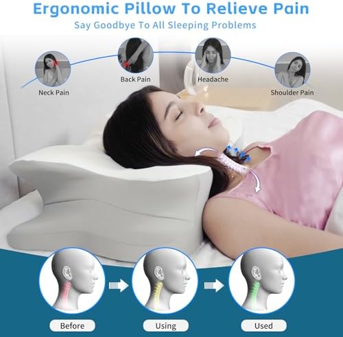 Zedaotc Cervical Neck Pillow for Pain Relief and Sleep Support