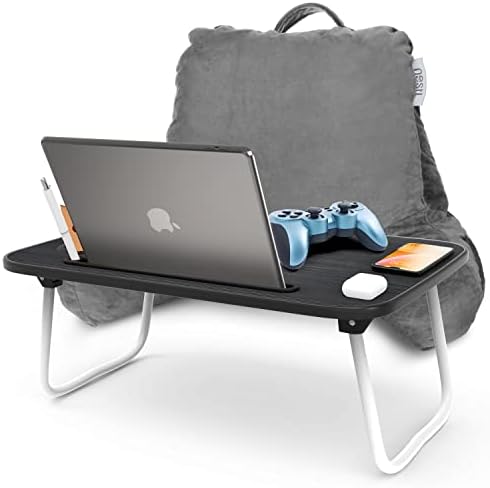 Nestl Reading Pillow with Laptop Lap Desk - Gray