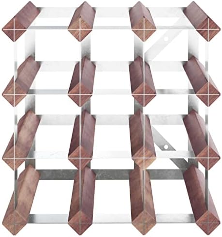 YAFF 12-Bottle Brown Solid Wood Wine Rack