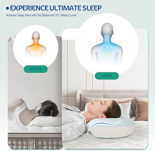 JOYENERGY Ergonomic Cervical Pillow with Memory Foam