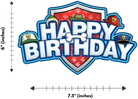 Puppy Patrol Birthday Cake Topper for Party