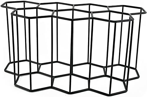 7 Bottles Freestanding Wine Rack Space Saver Black