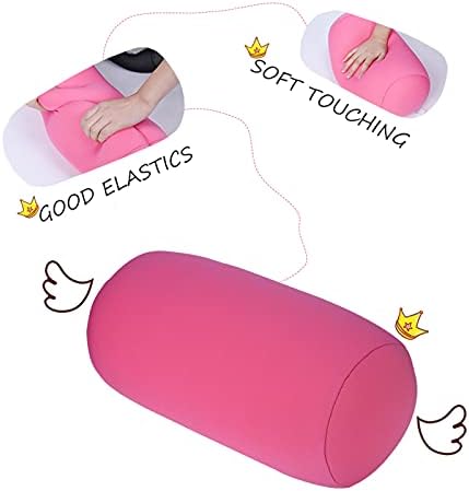 Saluaqui Microbead Roll Pillow - Pink Travel Neck Support Cushion