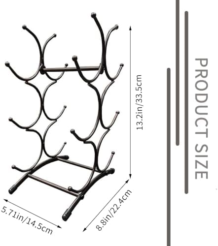 Tabletop Wine Rack - 6 Bottle Capacity Iron Storage