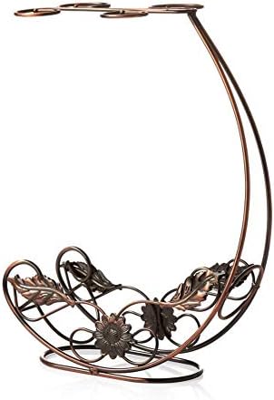 Copper Wine Rack Hanging Glass Holder Bar Stand 1
