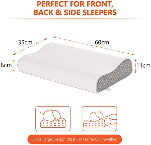 ComfyCozy Luxury Memory Foam Pillow with Silk Eye Mask
