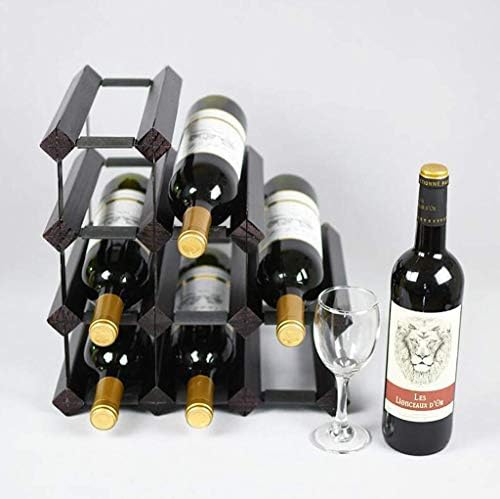 10 Bottle Wine Rack Light Wood Freestanding 1