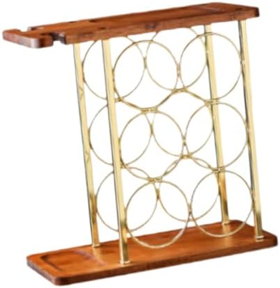 JISADER Freestanding Wine Rack with Wooden Base