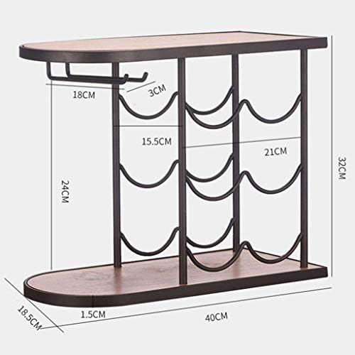 KOHARA Free Standing Wine Rack 6 Bottles 2 Glasses 1