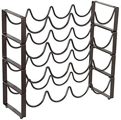 12 Bottle Wine Rack - Freestanding Steel Storage Organizer