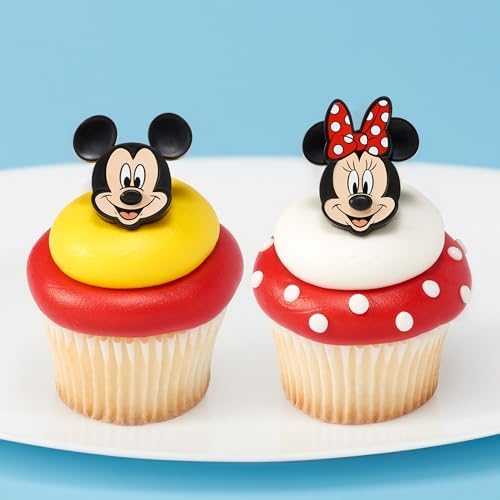 DecoPac Disney Mickey Mouse and Minnie Mouse Cupcake Rings - 24 Pack 1