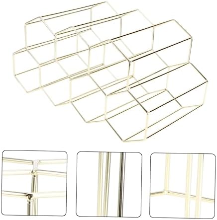 Mikinona Double Layer Freestanding Wine Rack with Gold Finish