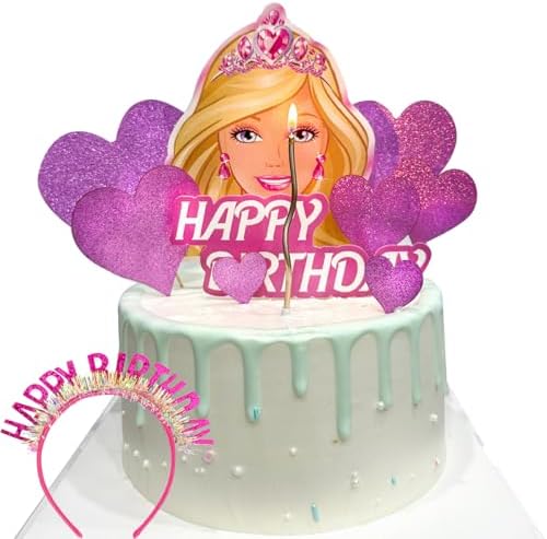 QUEXIAOKANG Girl Cake Topper Set 12 Pcs