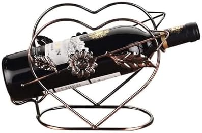 Freestanding Wine Rack in Heart Shape with Bronze Finish