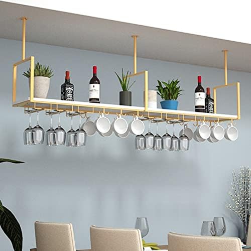 KOHARA Wall-Mounted Wine Rack with Two Cup Holders