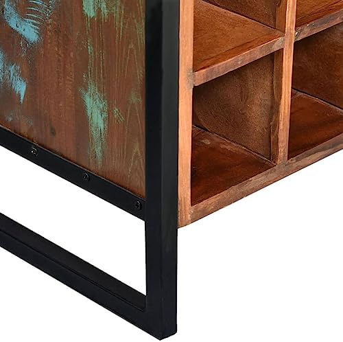 VRAXO 16-Bottle Wine Rack Reclaimed Wood Industrial Style