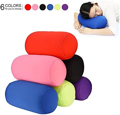 Pink Microbead Log Roll Pillow for Neck Support