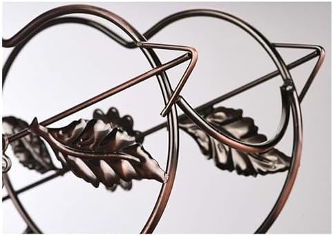 Freestanding Wine Rack in Heart Shape with Bronze Finish