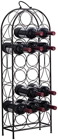Kings Brand Furniture 23 Bottles Freestanding Wine Rack Pewter