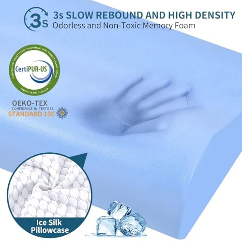 Besyodo Cervical Neck Pillow - Cooling Memory Foam for Pain Relief