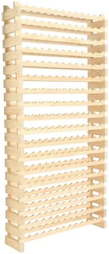 216 Bottle Wine Rack Natural Pine Freestanding