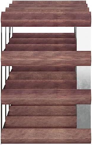 YAFF 12-Bottle Brown Solid Wood Wine Rack