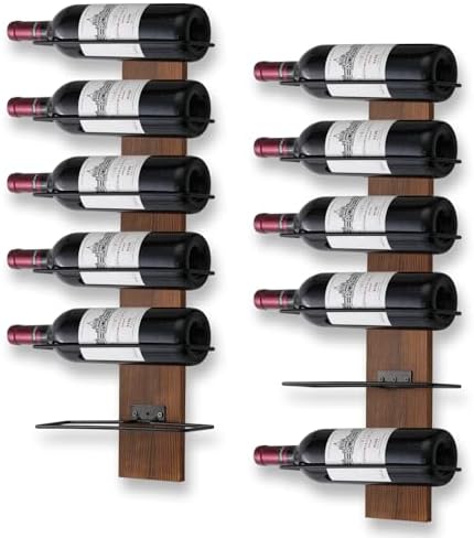 CBYJK Wall-Mounted Wine Rack for 12 Bottles